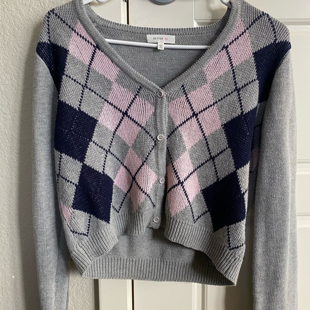 Long sleeved button up sweater